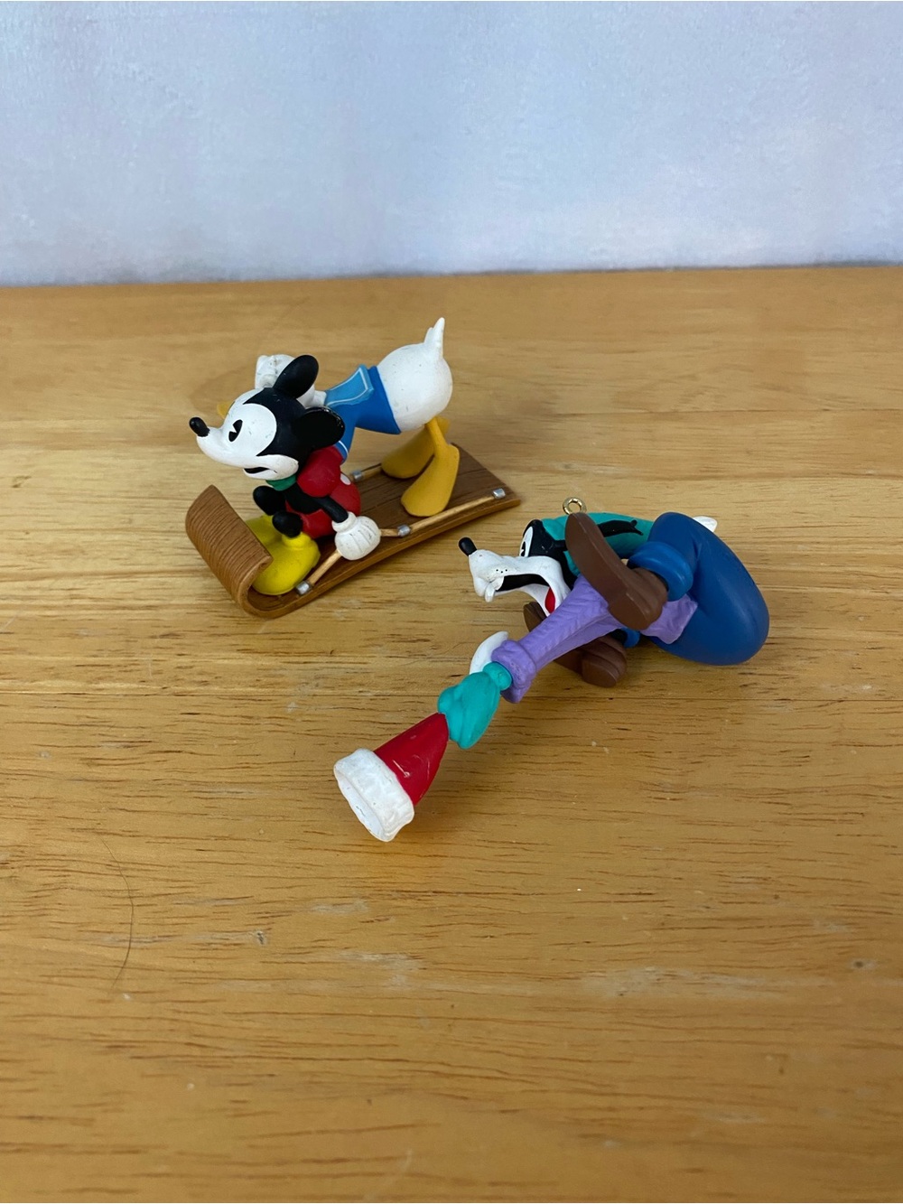 Vintage 1998 Runaway Toboggan Disney Mickey & Co Hallmark Keepsake Ornament Set